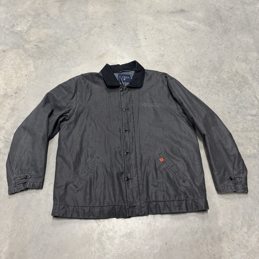 Nautica Jeans Company‎ Men's Jacket Dark Gray/Black Size XXL